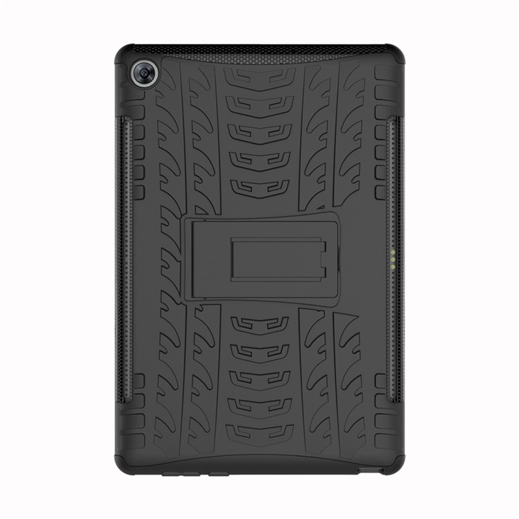 Reifenmuster PC + TPU Hybrid Case Für Huawei Mediapad M5 10 / 10 (pro) - Schwarz-5