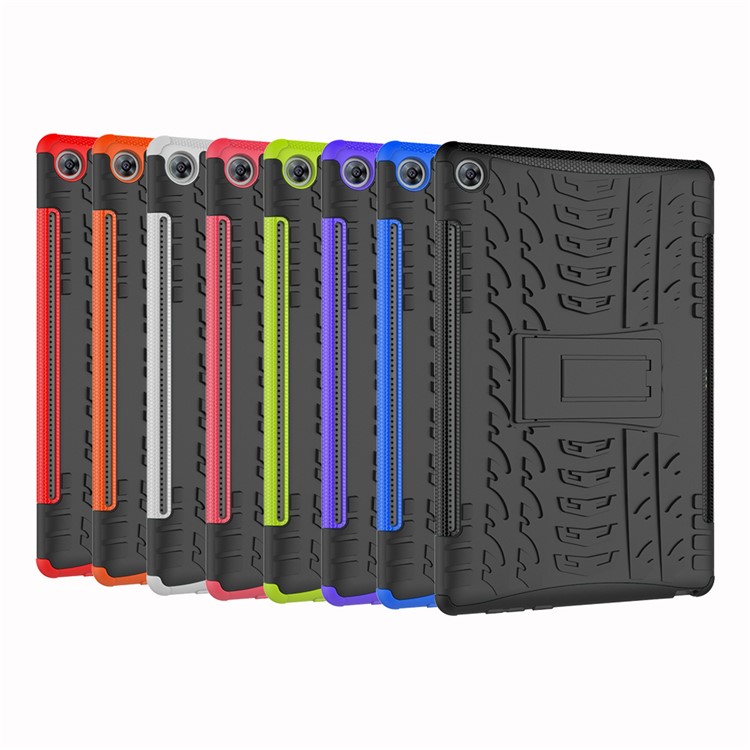 Reifenmuster PC + TPU Hybrid Case Für Huawei Mediapad M5 10 / 10 (pro) - Schwarz-9