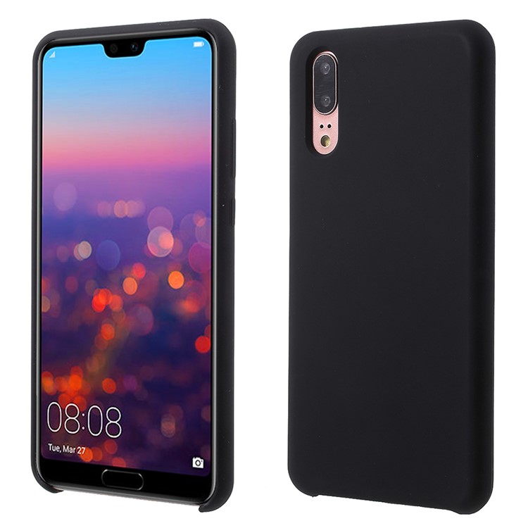 Seidig Weiche Note Feste Silikon-Telefonkasten Für Huawei P20 - Schwarz-1