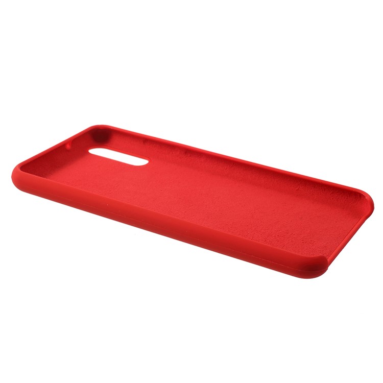 Silky Soft Touch Solid Silicone Phone Shell for Huawei P20 - Red-5