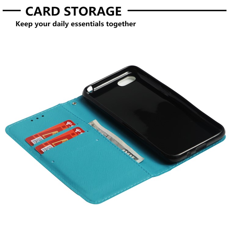 Pattern Printing Wallet Leather Stand Shell for Huawei Y5 Prime (2018) / Y5 (2018) - Butterfly-6