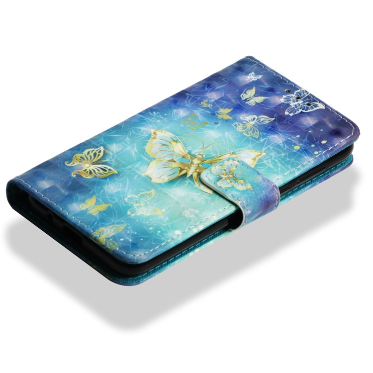 Pattern Printing Wallet Leather Stand Shell for Huawei Y5 Prime (2018) / Y5 (2018) - Butterfly-7