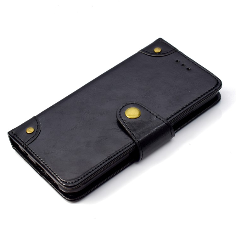 Oil Wax 5-Slot PU Leather Mobile Phone Cover with Stand for Huawei Honor 10 - Black-9