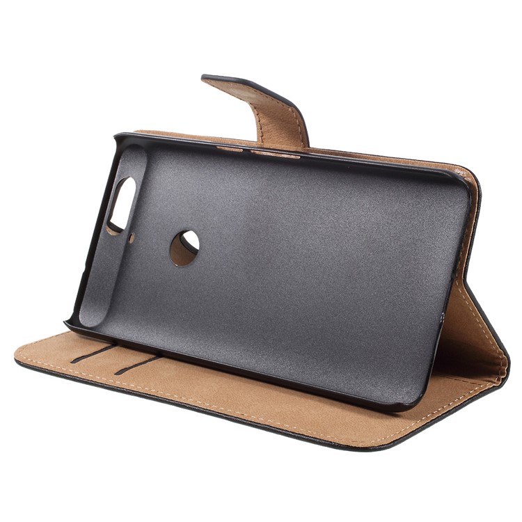 For Huawei Nexus 6P Split Genuine Leather Wallet Case Cover-4