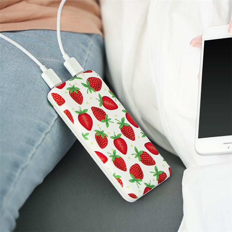 

USAMS US-CD58 Fruits Series 10000mAh Dual USB Power Bank Charger - Strawberry, iPhone X