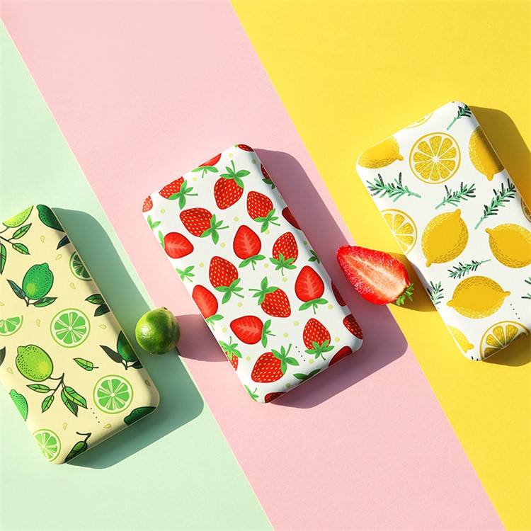 USAMS US-CD58 Frutas Série 10000mah Dual USB Externo Carregador De Bateria De Backup - Limão Verde-3