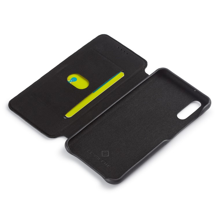 LC.IMEEKE for Huawei P20 Retro Style Leather Card Holder Stand Flip Cover - Black-5