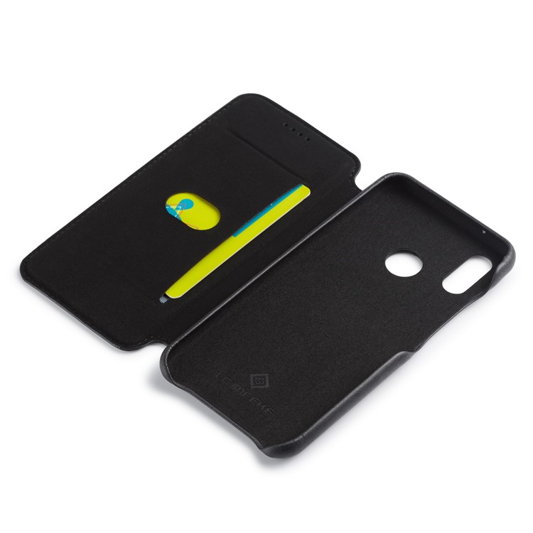 LC.IMEEKE for Huawei P20 Lite / Nova 3e Retro Style Leather Card Holder Stand Casing - Black-5