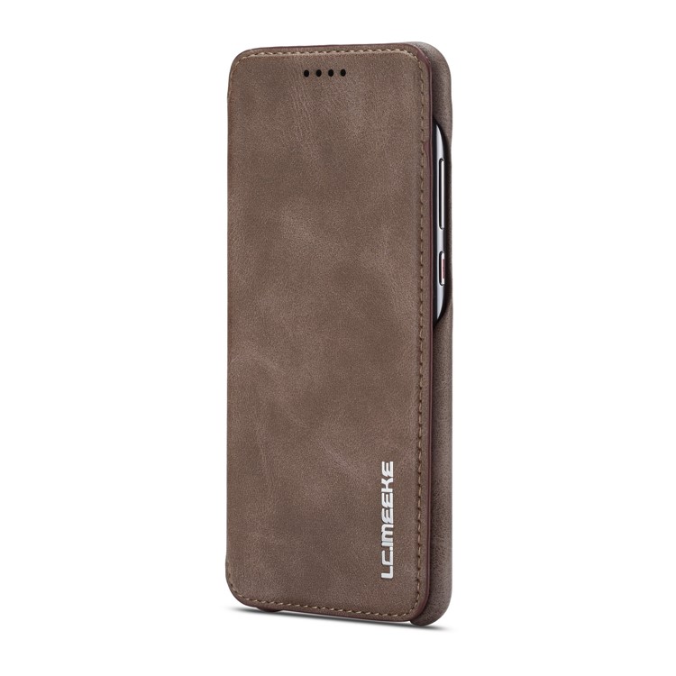 LC.IMEEKE for Huawei P20 Pro Retro Style Leather Card Holder Stand Phone Shell - Coffee-2