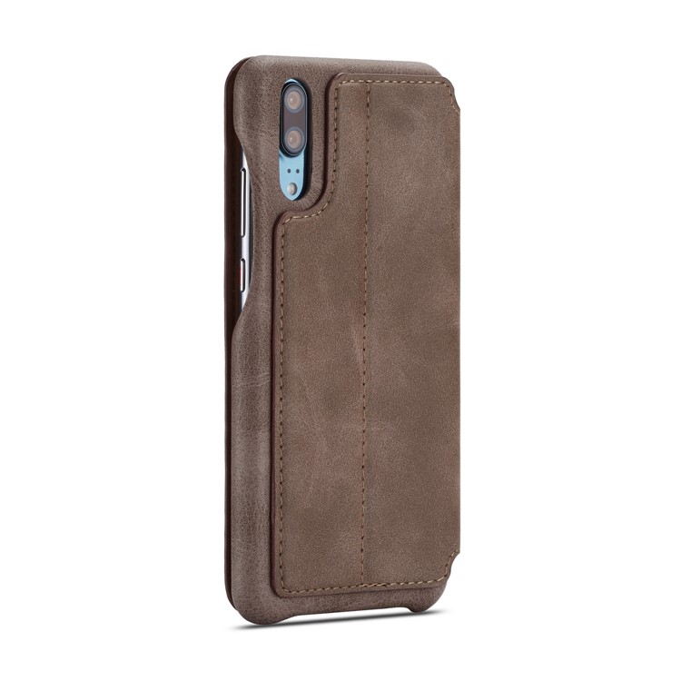 Lc. Imeeke Para Huawei P20 Pro Retro Retro Style Soport Soporthip Shell - Café