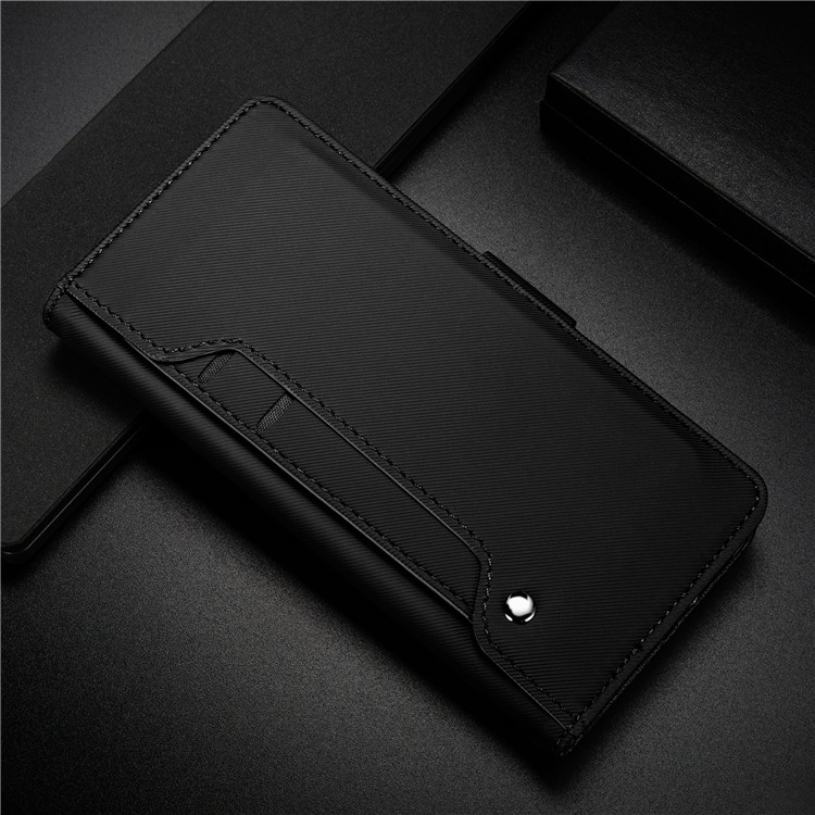 For Huawei P20 Pro Leather Wallet Stand Case with Card Holder and Makeup Mirror - Black-10