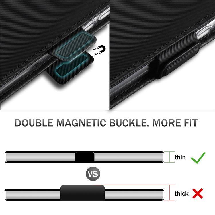 For Huawei P20 Pro Leather Wallet Stand Case with Card Holder and Makeup Mirror - Black-8