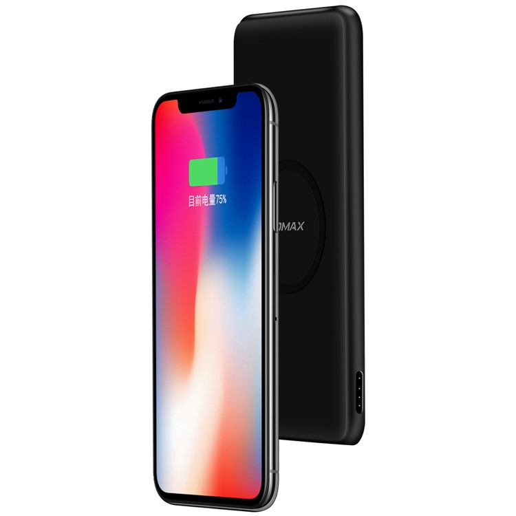 MOMAX Q.Power Slim 5000mAh Graceful Energy Qi Wireless Charger + Micro USB/Type C Input Power Bank - Black-3