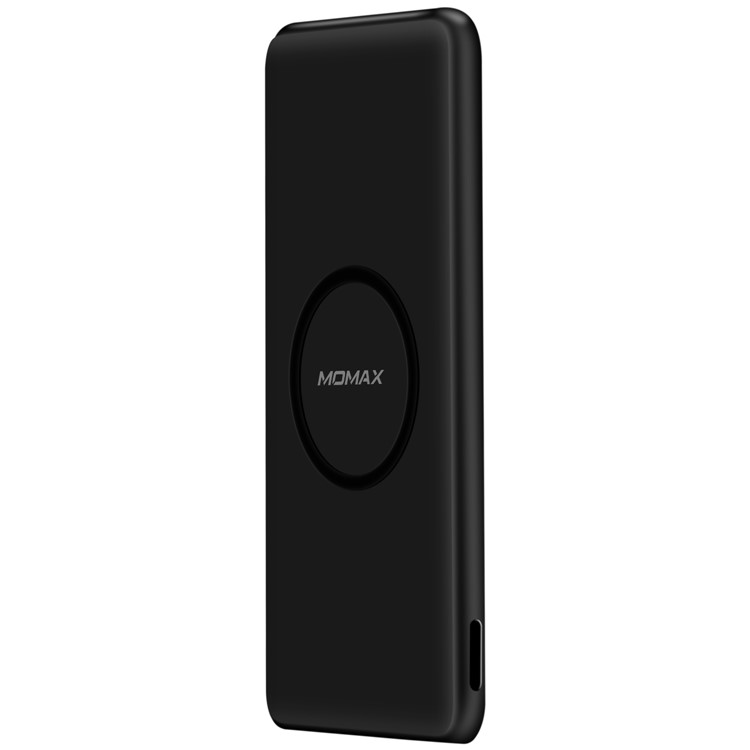 MOMAX Q.Power Slim 5000mAh Graceful Energy Qi Wireless Charger + Micro USB/Type C Input Power Bank - Black-6