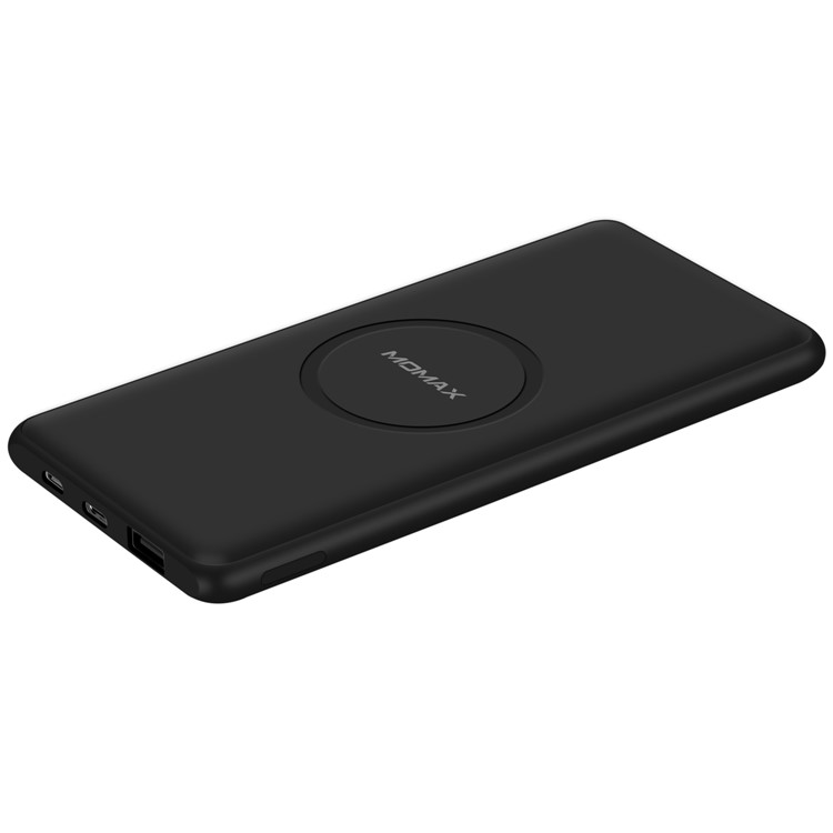 MOMAX Q.Power Slim 5000mAh Graceful Energy Qi Wireless Charger + Micro USB/Type C Input Power Bank - Black-7