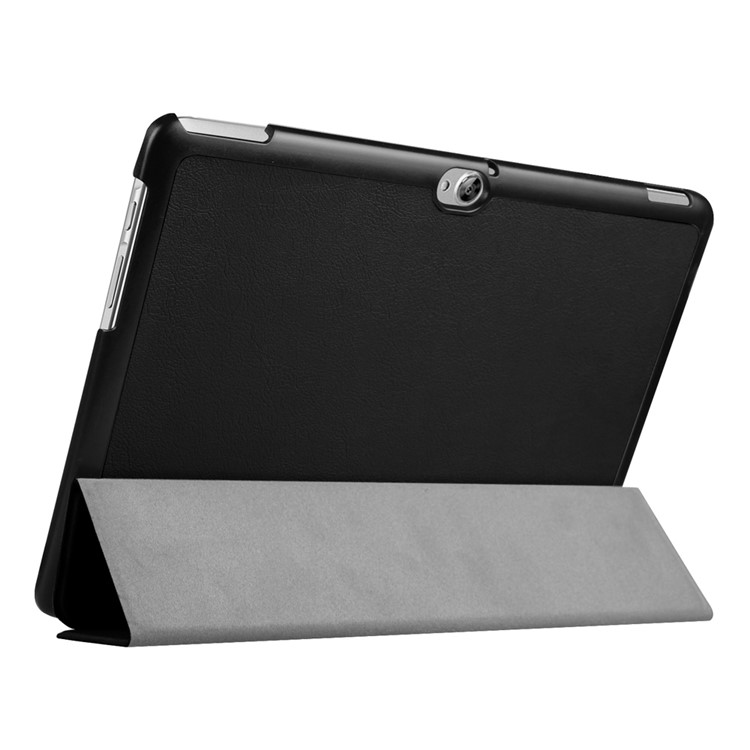 Tri-fold Stand Leather Case for Huawei MediaPad M2 - Black-6