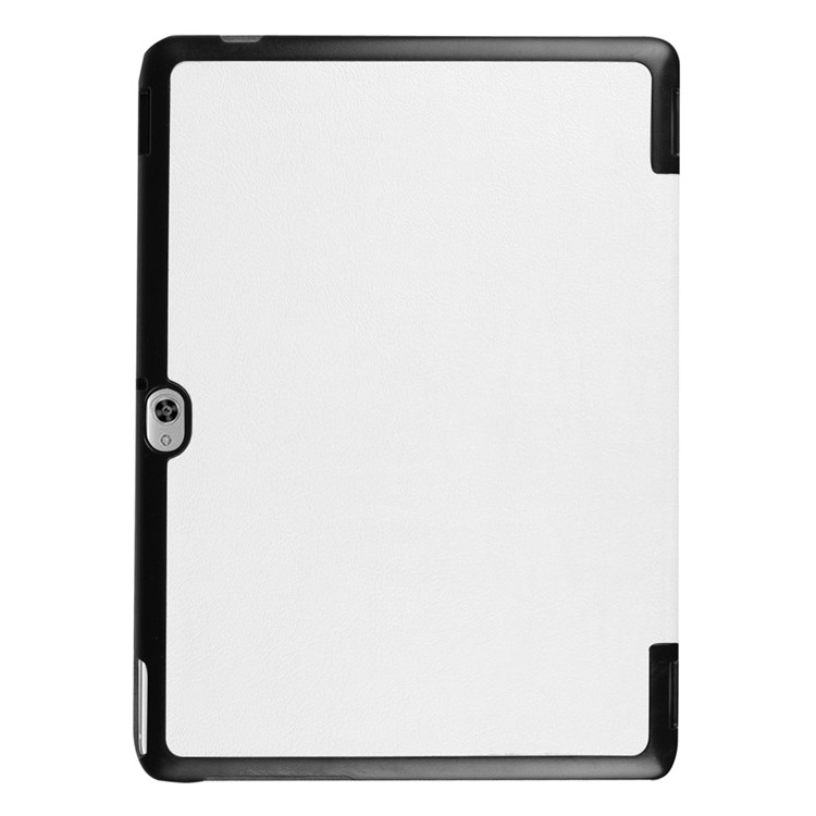 Tri-fold Stand Leather Protective Case for Huawei MediaPad M2 - White-3