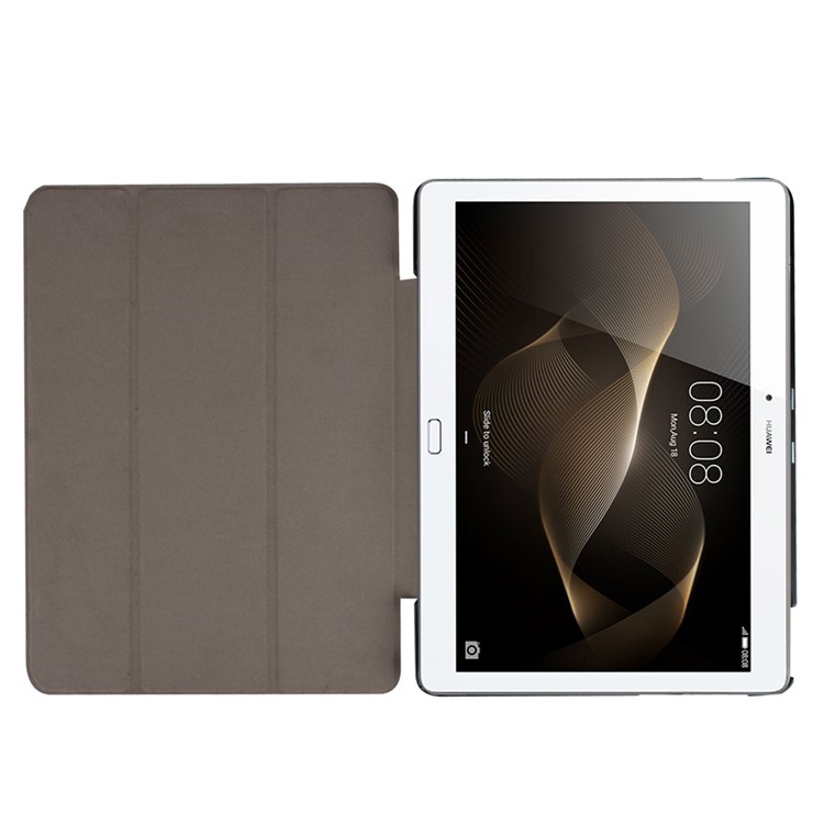 Tri-fold Stand Leather Protective Case for Huawei MediaPad M2 - White-7