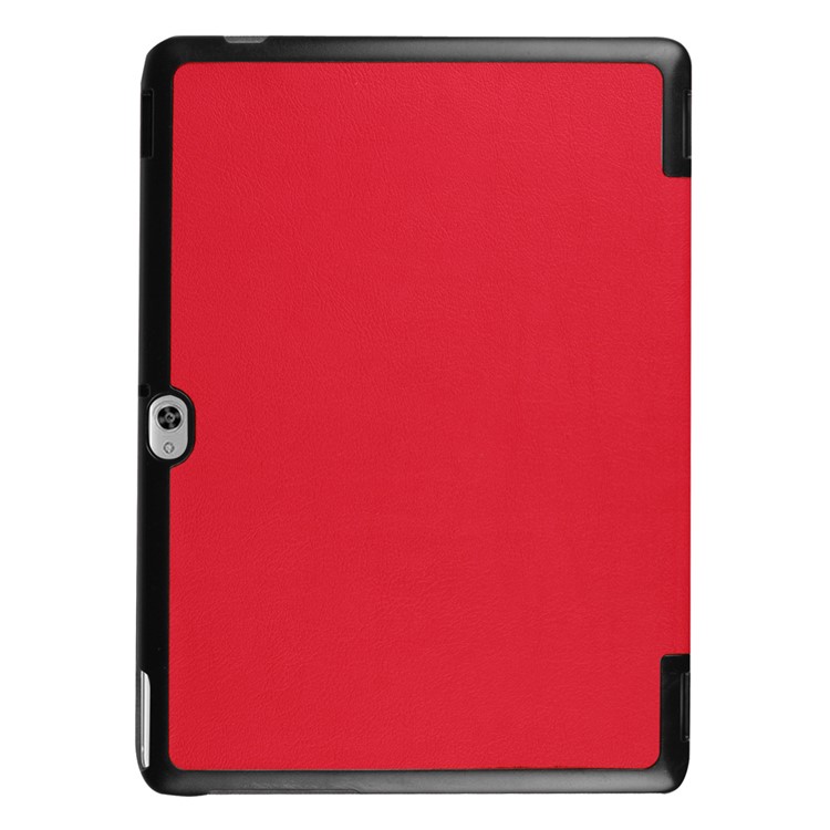 Tri-fold Stand Leather Cover Case for Huawei MediaPad M2 - Red-3