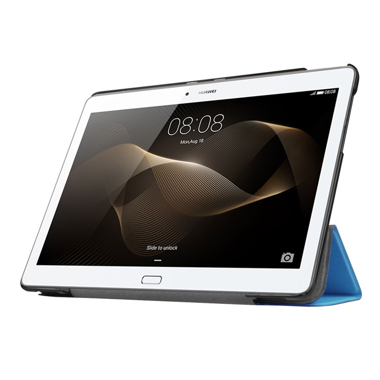 Tri-fold Stand Leather Case for Huawei MediaPad M2 - Baby Blue-5