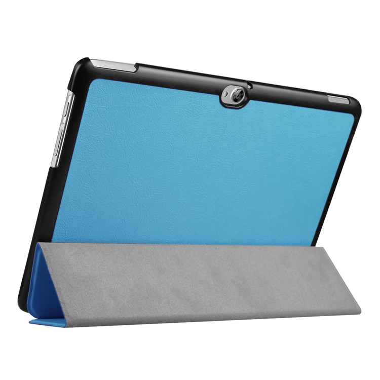 Tri-fold Stand Leather Case for Huawei MediaPad M2 - Baby Blue-6