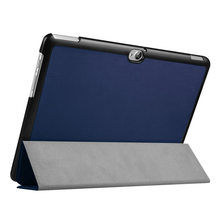 Tri-fold Stand Leather Case for Huawei MediaPad M2 - Dark Blue-6
