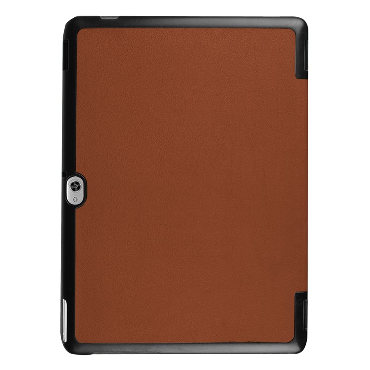 Tri-fold Stand Leather Case for Huawei MediaPad M2 - Brown-3