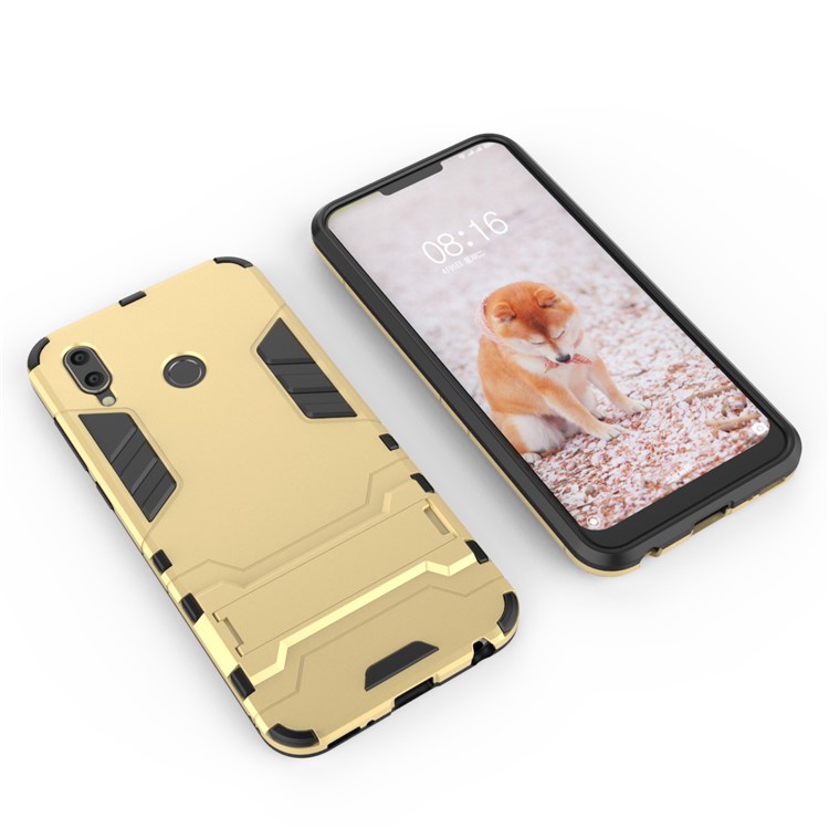 Legal Guarda Plástico TPU Híbrido Tampa Móvel Com Suporte Para Huawei Honrar Jogo - Ouro-3