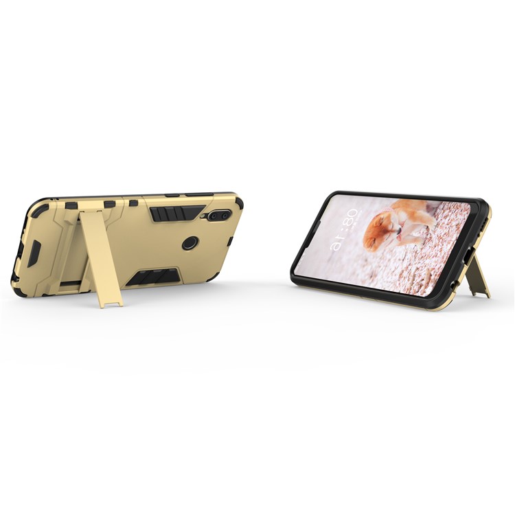 Legal Guarda Plástico TPU Híbrido Tampa Móvel Com Suporte Para Huawei Honrar Jogo - Ouro-5