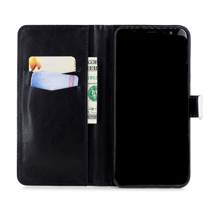 Light Spot Decor Patterned PU Leather Wallet Stand Mobile Phone Cover for Huawei Honor 10 - Feather and Quote-7