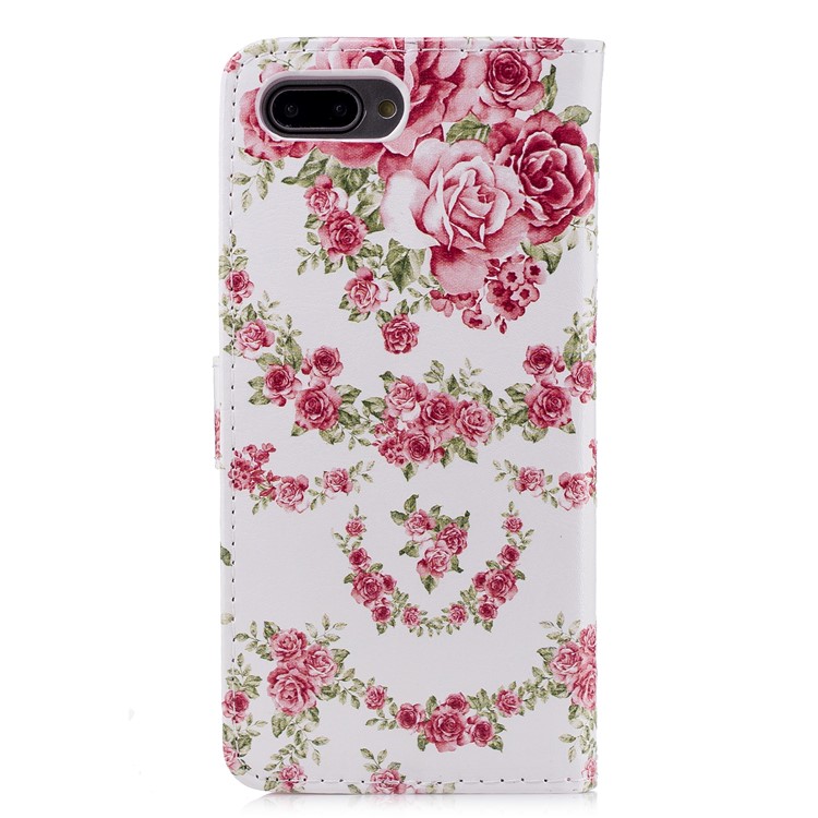 Embossed Pattern Card Holder Leather Protection Mobile Cover for Huawei Honor 10 - Blooming Peonies-3