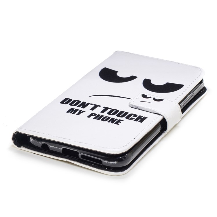 Embossed Pattern Leather Wallet Stand Mobile Cover for Huawei P20 Lite / Nova 3e - Do Not Touch My Phone-6