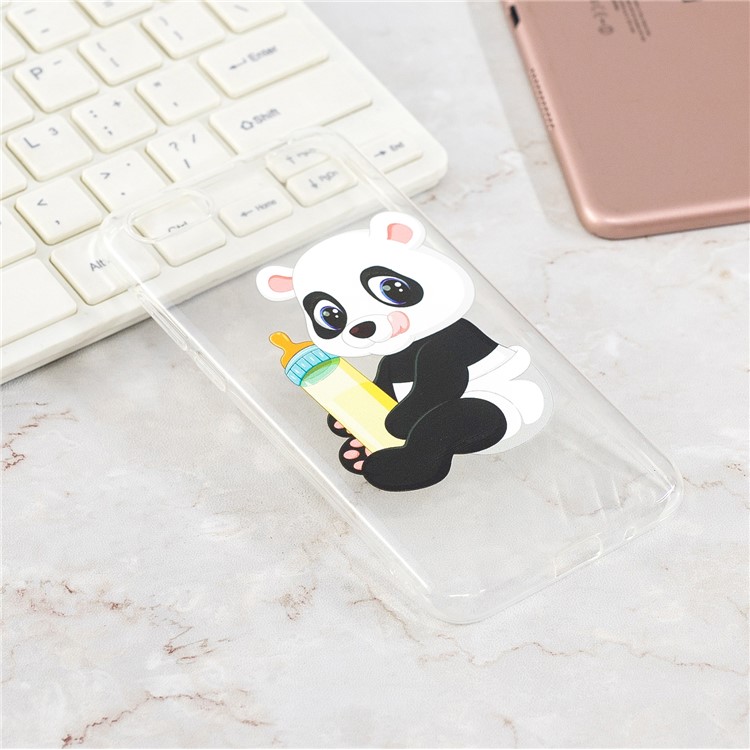Pattern Printing Soft TPU Shell for Huawei Y5 (2018) / Y5 Prime (2018) / Honor 7s / Play 7 - Panda Holding a Bottle-6