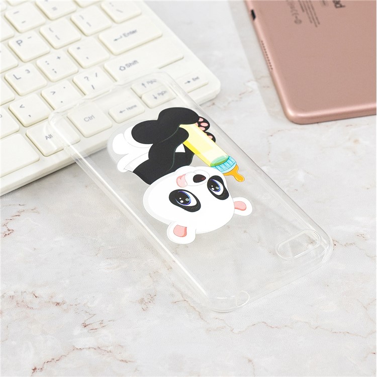 Pattern Printing Soft TPU Shell for Huawei Y5 (2018) / Y5 Prime (2018) / Honor 7s / Play 7 - Panda Holding a Bottle-7