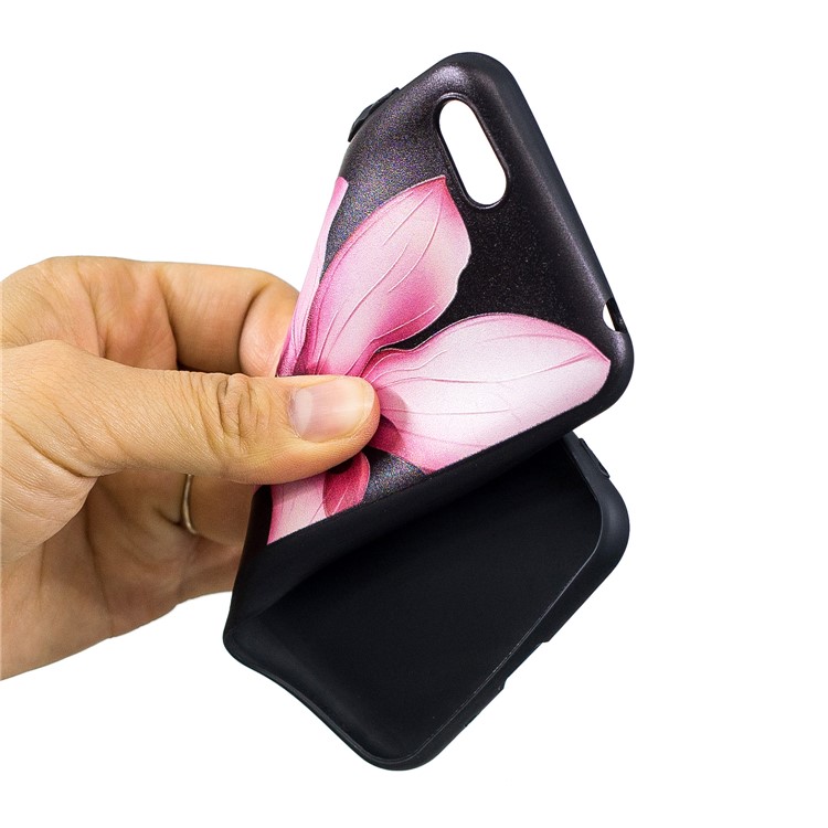 Embossment Patterned TPU Phone Accessory Cover for Huawei Y5 (2018) / Y5 Prime (2018) / Honor 7s / Play 7 - Pink Flower-5