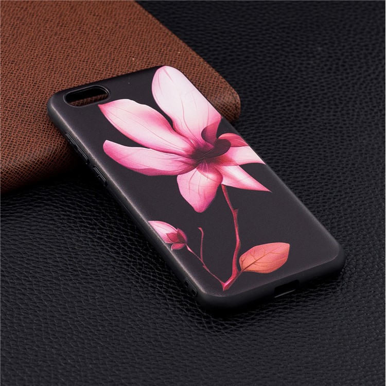 Embossment Patterned TPU Phone Accessory Cover for Huawei Y5 (2018) / Y5 Prime (2018) / Honor 7s / Play 7 - Pink Flower-6