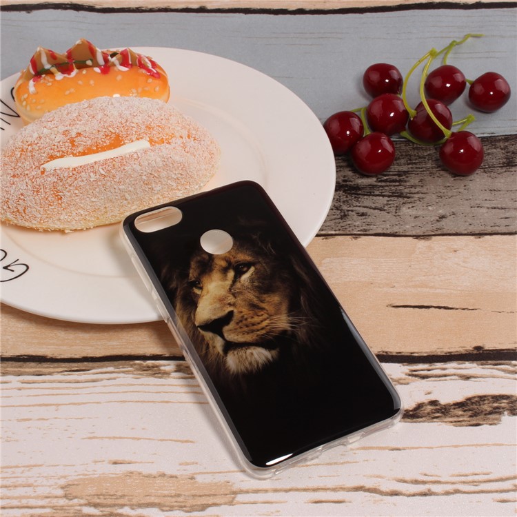 Pattern Printing IMD Soft TPU Protective Mobile Phone Cover for Huawei P9 lite mini/Y6 Pro (2017)/Enjoy 7 - Desperate Lion-2