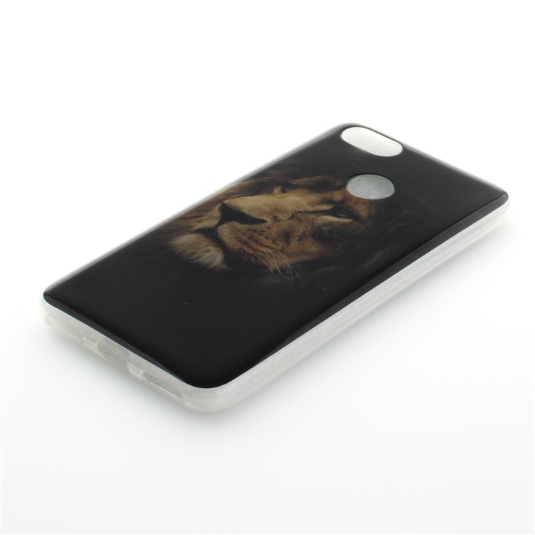 Pattern Printing IMD Soft TPU Protective Mobile Phone Cover for Huawei P9 lite mini/Y6 Pro (2017)/Enjoy 7 - Desperate Lion-5