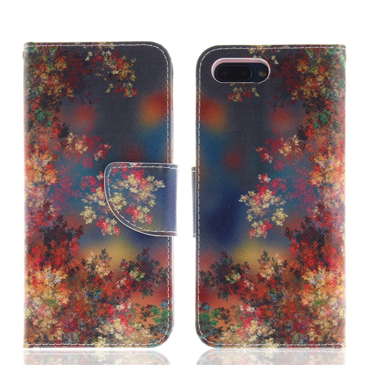 Pattern Printing Wallet Leather Cell Phone Case for Huawei Honor 10 - Flowers Pattern-2