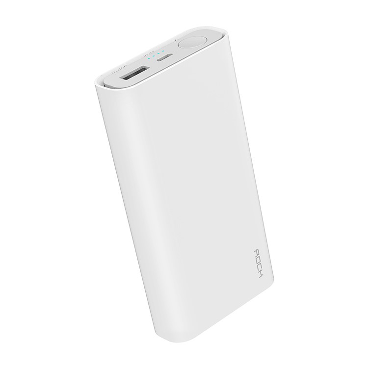 ROCK Cola Plus Quick Charge 2.0 10000mAh Power Bank for iPhone Samsung LG Pokemon Game - White-1