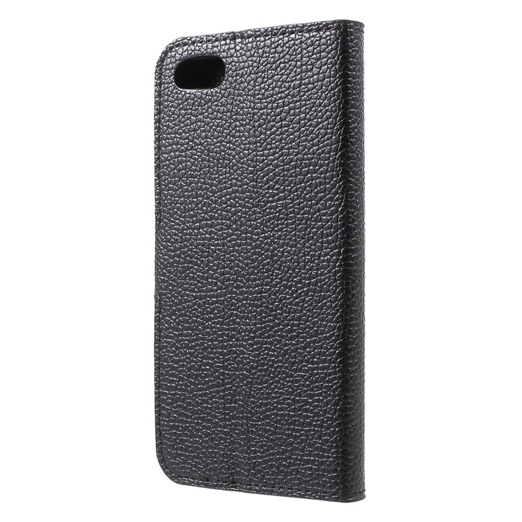 Litchi Skin PU Leather Magnetic Wallet Stand Phone Shell for Huawei Y5 (2018) / Y5 Prime (2018) / Honor 7s / Honor Play 7 - Black-2