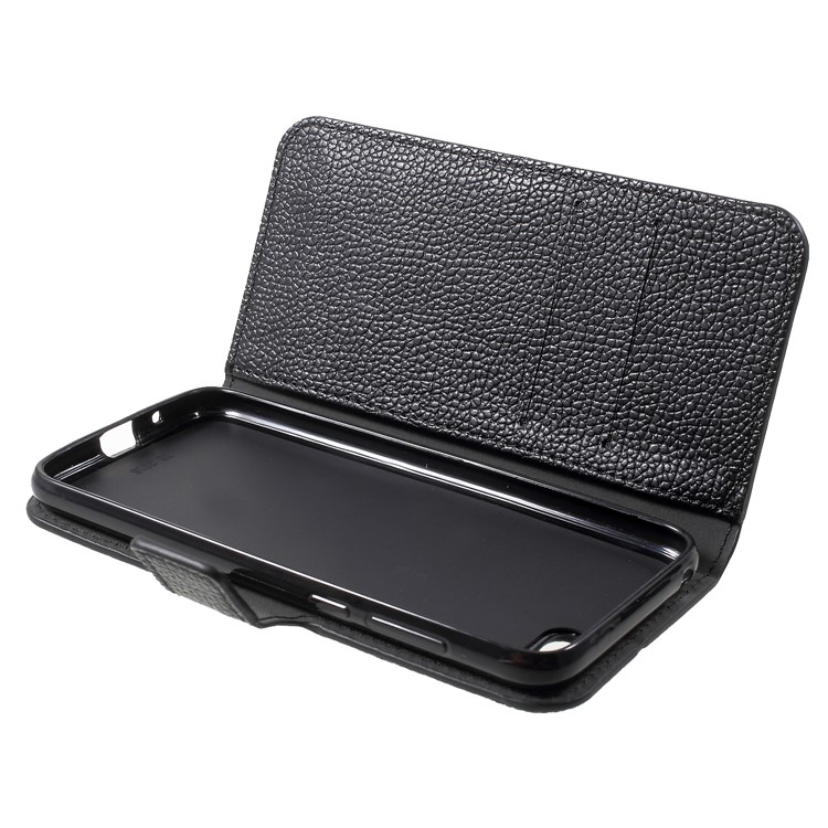 Litchi Skin PU Leather Magnetic Wallet Stand Phone Shell for Huawei Y5 (2018) / Y5 Prime (2018) / Honor 7s / Honor Play 7 - Black-5