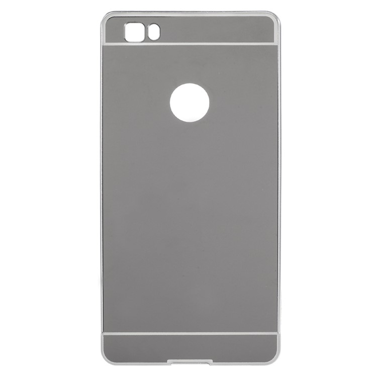 Metal Frame Mirror-like PC Back Case for Huawei Ascend P8 Lite - Silver-2