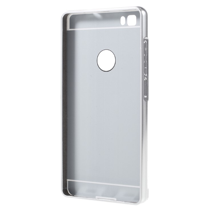 Metal Frame Mirror-like PC Back Case for Huawei Ascend P8 Lite - Silver-3