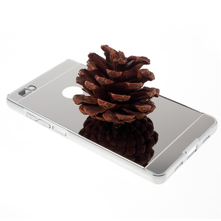 Metal Frame Mirror-like PC Back Case for Huawei Ascend P8 Lite - Silver-6
