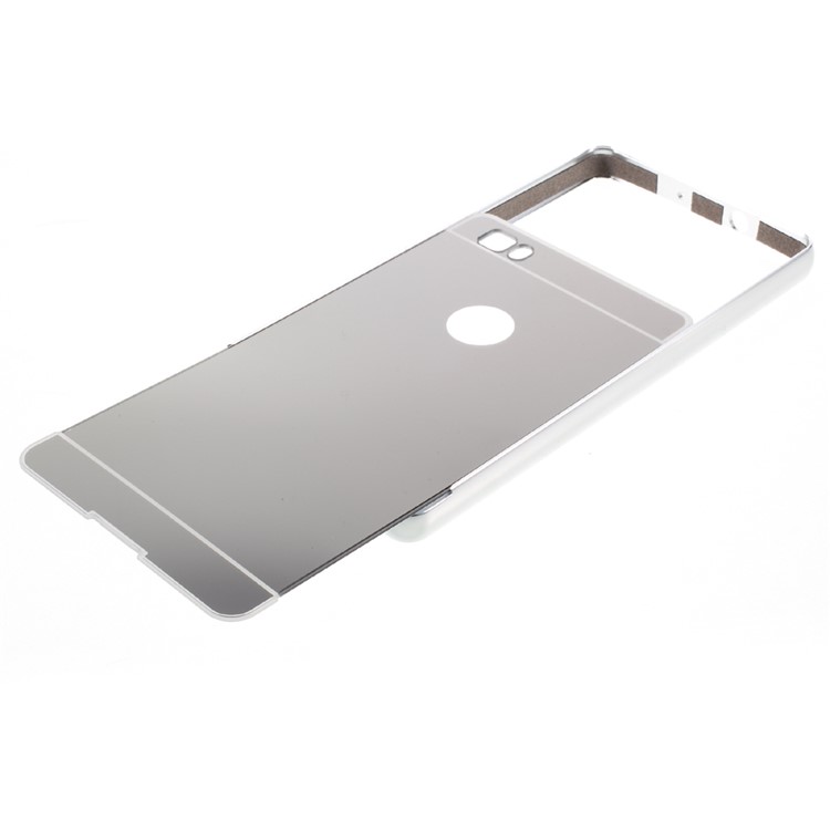 Metal Frame Mirror-like PC Back Case for Huawei Ascend P8 Lite - Silver-7