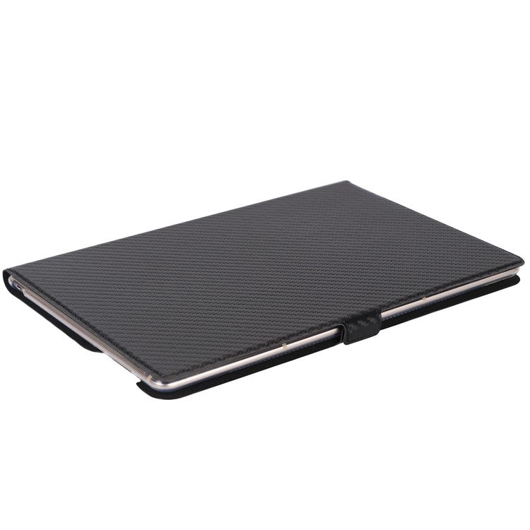 WY-1629-1 Carbon Fiber Texture Magnetic Leather Case with Card Holders for Huawei MediaPad M5 10 / M5 10 (Pro) - Black-13