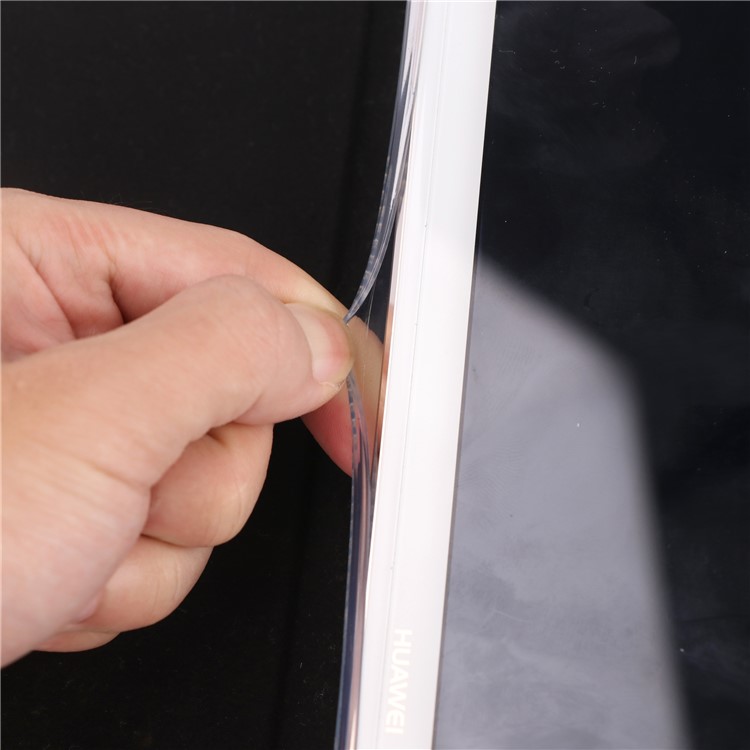 WY-1629-1 Carbon Fiber Texture Magnetic Leather Case with Card Holders for Huawei MediaPad M5 10 / M5 10 (Pro) - Black-14