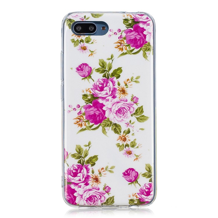 IMD Patterned Luminous TPU Cell Phone Case for Huawei Honor 10 - Blooming Flower-1
