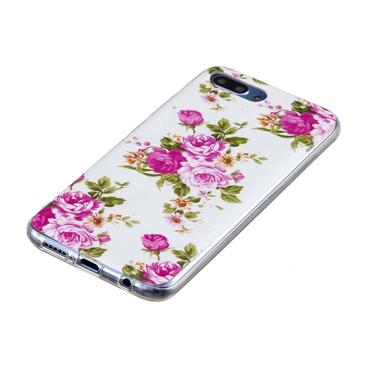 IMD Patterned Luminous TPU Cell Phone Case for Huawei Honor 10 - Blooming Flower-2
